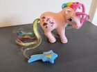 My Little Pony Parasol Pink Glitter Umbrellas Rainbow Hair G1 Vintage 1983
