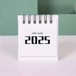 2025 Mini Desk Calendar - White - 7.1cm x 6.3cm - Picture 1 of 2