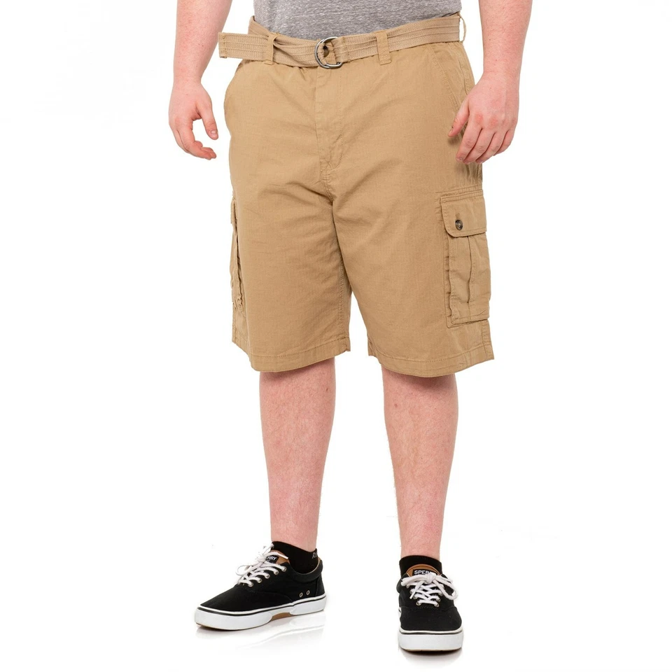 Pantalones Cortos Carga Ripstop Northpoint Para Hombre Talla 46 Algodón Caqui Cinturón 44" x 11" Foto 1 de 4