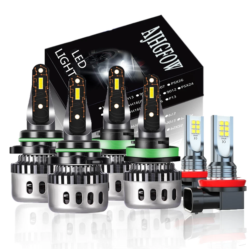 For Subaru XV Crosstrek 2015-2020 6000K LED Light Bulb High Low + Fog Bulbs Kit - Image 1 of 1