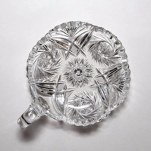 Pitkin & Brooks Venice Handled Round Cut Glass Nappy ABCG Antique 1902 - Picture 1 of 12