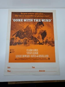 Seltenes 70er Jahre VOM WINDE VERWEHT Filmplakat 17 x 22 Zoll GIEBEL LEIGH Lithographie - Bild 1 von 19