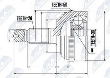 NPZ-HD-042 NTY Joint Kit, drive shaft for HONDA