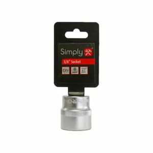 Standard 3/8" Socket - 21mm - 6 Point - Matt Finish - Simply SOC3821 - T48 - Picture 1 of 7