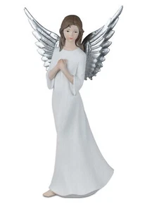 Deko Engel Schutzengel mit Metall Flügel Weihnachtsengel Skulptur Figur Elfe Fee - Bild 1 von 1