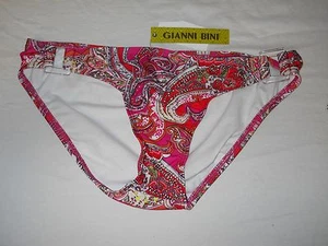 Gianni Bini New Womens Multi Paisley Ring Side Bikini Bottom Bathing Suit Medium - Picture 1 of 4