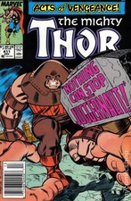 Thor #411 VG 1989 Stock Image Low Grade 1st New Warriors (cameo)