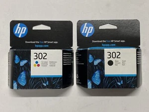 2 original HP Tintenpatronen 302 Black F6U66AE Tri-Colour F6U65AE OVP Rechnung - Bild 1 von 3