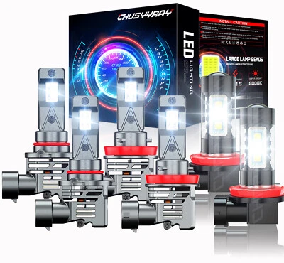 Kit combinado de faros LED altos/bajos + antiniebla para Honda Ridgeline 2017-2019 2020 Foto 1 de 4