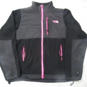 THe North Face Denali Jacket Women Medium Black Pink Colorblock Fleece Full Zip* - Picture 1 of 15