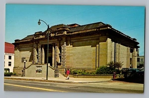 Akron Ohio OH Art Institute Building Market Street Postcard 1950s - Picture 1 of 2