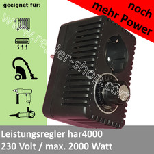  Drehzahlregler; Leistungsregler; Steckdosendimmer -  230V  max 2000W 