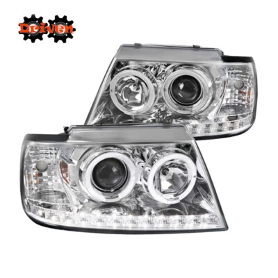 02-05 Ford Explorer Proyector Cromo Doble Halo DRL Faros LED Foto 1 de 4