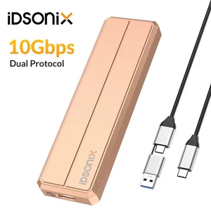 Aluminium NGFF NVMe SATA M.2 Gehäuse|mit USB A zu C und USB C zu C Kabel10 Gbps~ - Zdjęcie 1 z 5