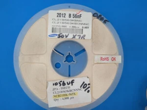 Samsung CL21B563KBNC 4000 CAPACITOR 0.056uF 50V 10% X7R 0805 SMT Reel RD35-7 - Picture 1 of 4