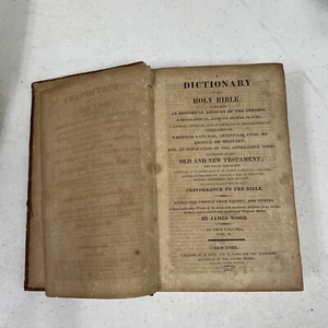 Antique James wood 1813 a dictionary of the holy Bible Volume 2 - Picture 1 of 11