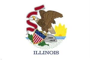 ILLINOIS STATE FLAG POSTER official historic political collectors 20x30 NEW - Picture 1 of 1
