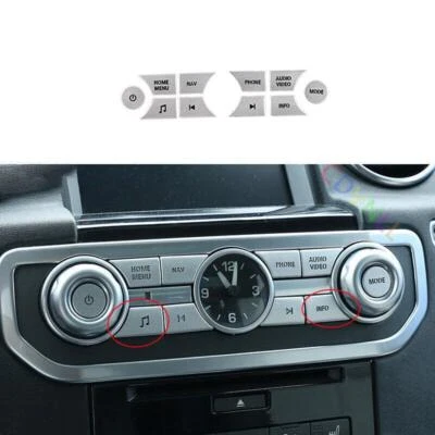 Серебряный алюминиевый внутренний центральной консоли кнопка стикер для Land Rover LR2 2013-15 - Изображение 1 из 4