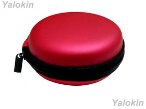 Red Leather Hard Carrying Case for Cosmetics Makeup Toiletry Grooming Items - Picture 1 of 7