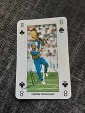 Chandika Hathurusinghe (Sri Lanka) - Signed 1999 cricket World Cup trading card 