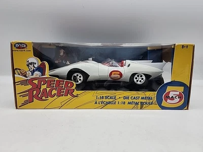 Speed Racer Scale 1:18 Joyride 1/18 Diecast Metal Mach 5 Car with Chim Chim - Image 1 of 4