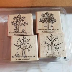 Stampin Up 2000 Ein Baum für alle Jahreszeiten 4-teiliges Gummistempelset - Bild 1 von 8