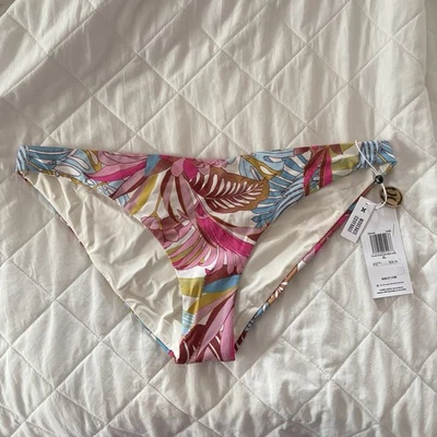NUEVO CON ETIQUETAS Hurley Mujer Talla XL Palm Paradise Tropical Bikini Parte Inferior Playa Verano Rosa Foto 1 de 4