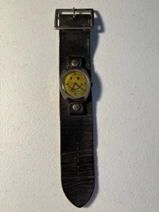 Vintage Lucerne Smiley Face Watch Kreisler Leather Band For Parts Or Repair - Picture 1 of 11