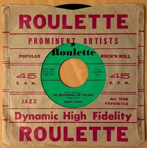 JIMMY LLOYD Where the Rio de Rosa Flow ROULETTE 1957 ROCKABILLY 45 RARE VG++ - Picture 1 of 2