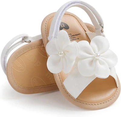 Infant Baby Boys Girls Sandals Summer Baby Wedding Dress Flat Shoes Newborn Crib - Image 1 of 4