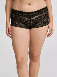 Torrid Black Lace Cheeky Panty With Open Gusset Crotchless Plus Size 1X New! - Picture 1 of 10