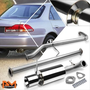 For 98-02 Honda Accord I4 F23A 4" Rolled Tip Muffler S.S Catback Exhaust System - Picture 1 of 5