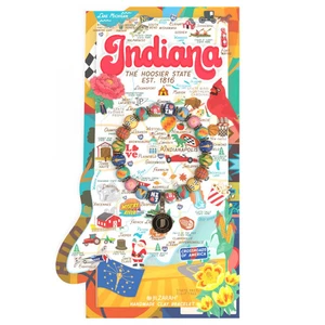 NUEVO JILZARAH Hecho a Mano Cuentas de Arcilla DESTINO INDIANA Multicolor Pulsera 8mm - Imagen 1 de 1
