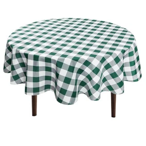 Checkered Round Tablecloth 30 Inch - Waterproof Stain and Wrinkle Resistant W... - Bild 1 von 7