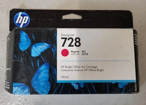 Cartouche d'encre HP 728 Magenta F9J66A neuve dans son emballage d'origine facture Designjet T730 TVA 06.2021 - Photo 1/5