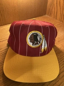 Vintage Washington Redskins Starter Pinstripe Snapback Hat Cap Rare - Picture 1 of 3