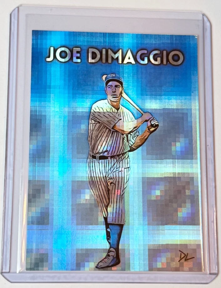 Tarjeta refractor Joe DiMaggio edición limitada firmada por artista "New York Yankees" 1/1 Foto 1 de 2