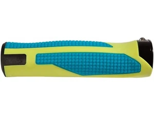 Cube Natural Fit Race Bicycle Bike Grips - Lime/Blue - Large - Picture 1 of 1