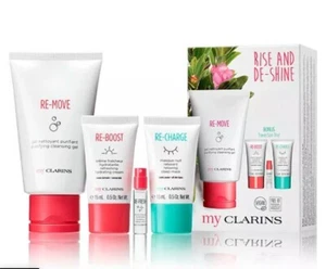 ~CLARINS ~MY CLARINS RISE AND DE-SHINE 4 PC SET~ Gift set~ - Picture 1 of 3