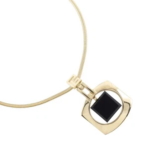 PIERRE BALMAIN Necklace black Plated Gold 20.2g Women - Picture 1 of 12