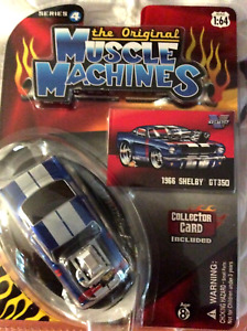 MUSCLE MACHINES SERIES 4 1966 FORD MUSTANG SHELBY GT 350 1/64 - 66 MUSTANG BLUE