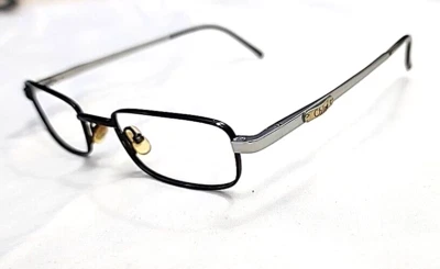 Marco rectangular de metal negro plateado Chloe CL1127 c01 50-18 135 Francia Foto 1 de 4