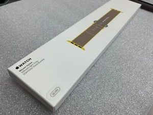 Bracelet en nylon tissé authentique Apple Watch 40 mm 38 mm jaune/gris clair MPW72AM/rare ! - Photo 1 sur 6