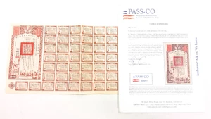 1944 China 33rd Year Allied Victory Loan 10,000 Yuan 6% Bond Uncancelled Coupons - Bild 1 von 7