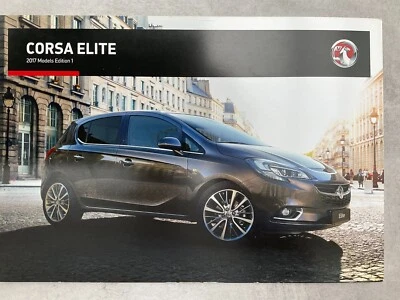 Vauxhall Corsa Elite UK Market Car Sales Brochure - July 2016 - Image 1 of 4