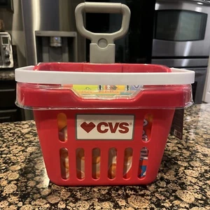 Carrito de compras de juguetes CVS con ruedas y alimentos de imitación - Imagen 1 de 8