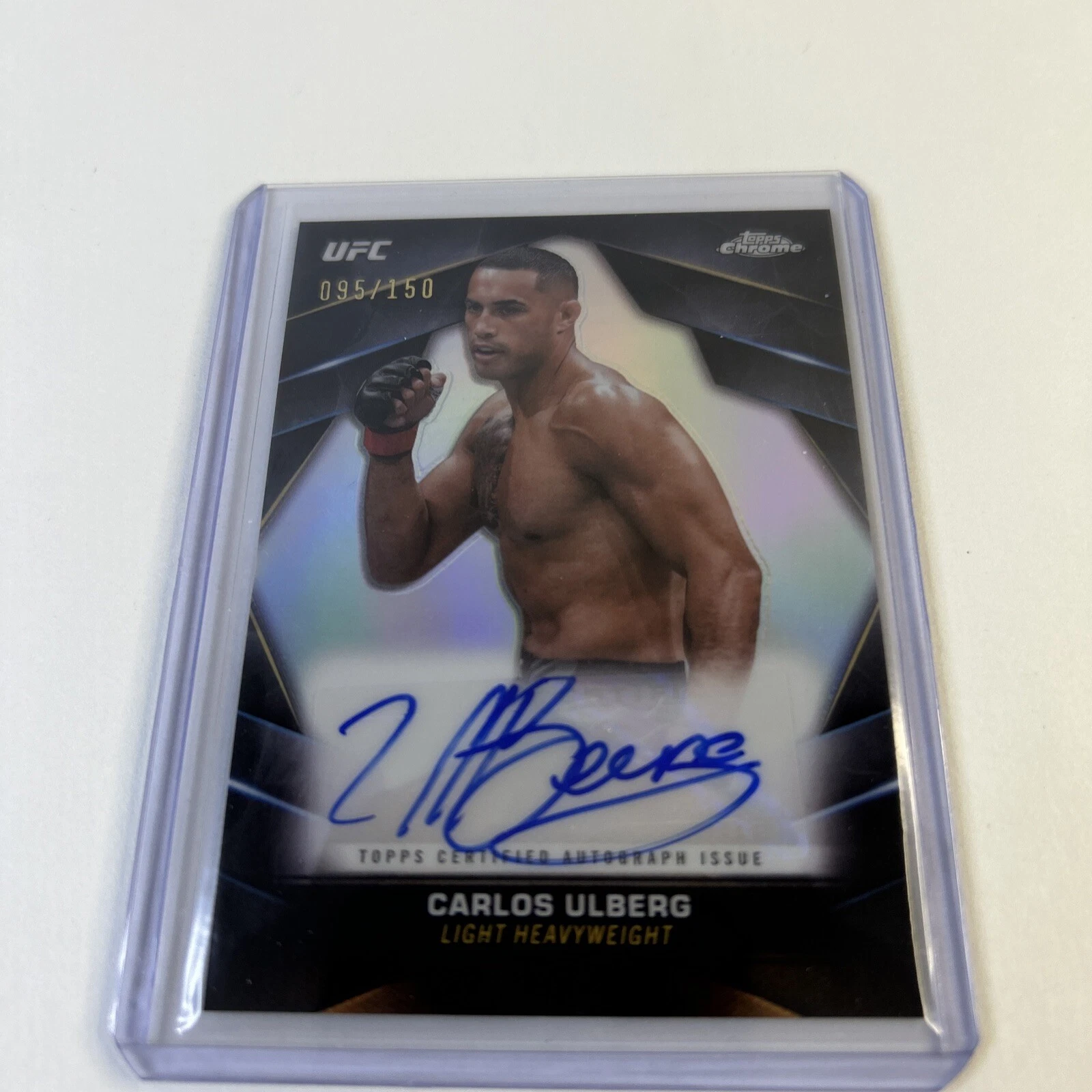 2024 TOPPS UFC CHROME CARLOS ULBERG VETERAN REFRACTOR AUTO 95/150