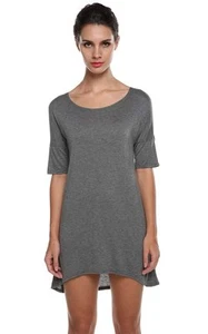 NEW Meaneor Women's Cute Comfy Loose Fit Tunic Color: Dark Gray, X-Large - Picture 1 of 1