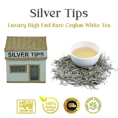 Brotes de té de alta gama raros y lujosos de Ceilán puntas plateadas té aguja plateada té blanco Foto 1 de 4