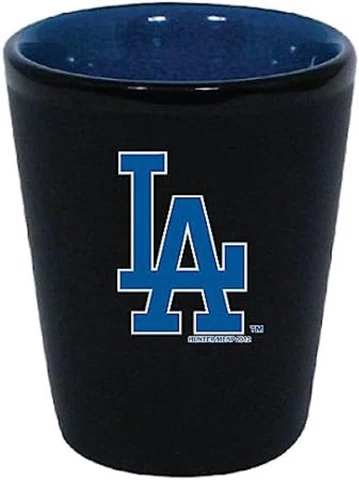 Los Angeles Dodgers 2 Ounce Matte Black Shot Glass [NEW] MLB Drink Pint Glass Cover